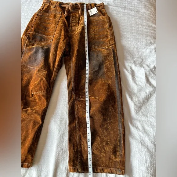 Free People Moxie Burnt Rust Barrel Pants